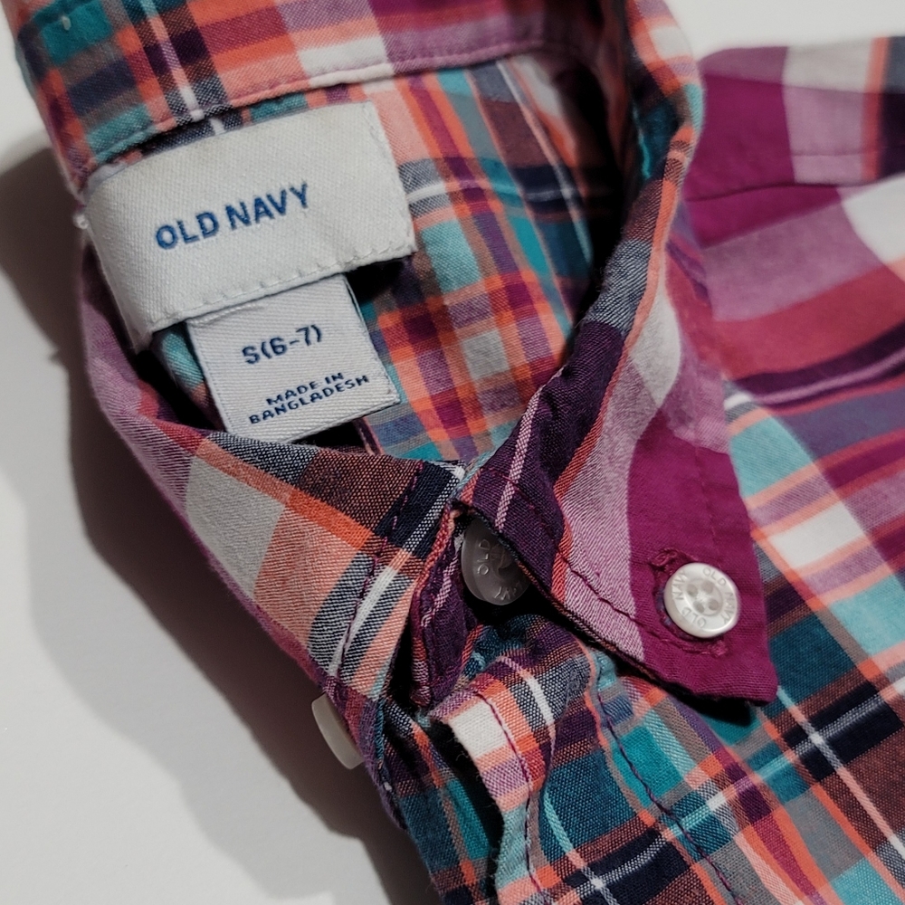 Kids Short Sleeve Button Down